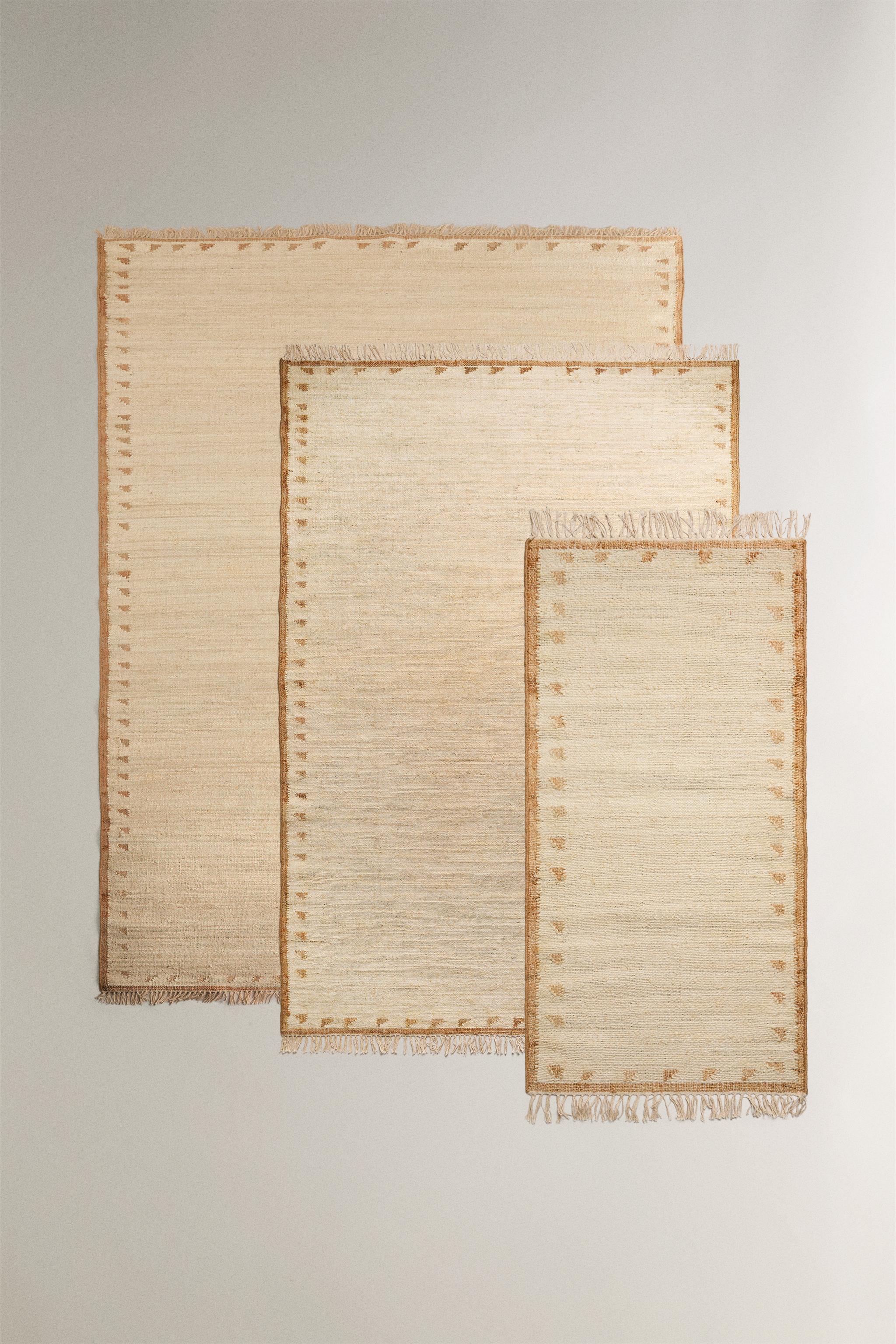 TAPIS JUTE COTON FRANGES